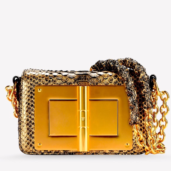 TOM FORD PYTHON MEDIUM CHAIN NATALIA - Picture 1 of 5